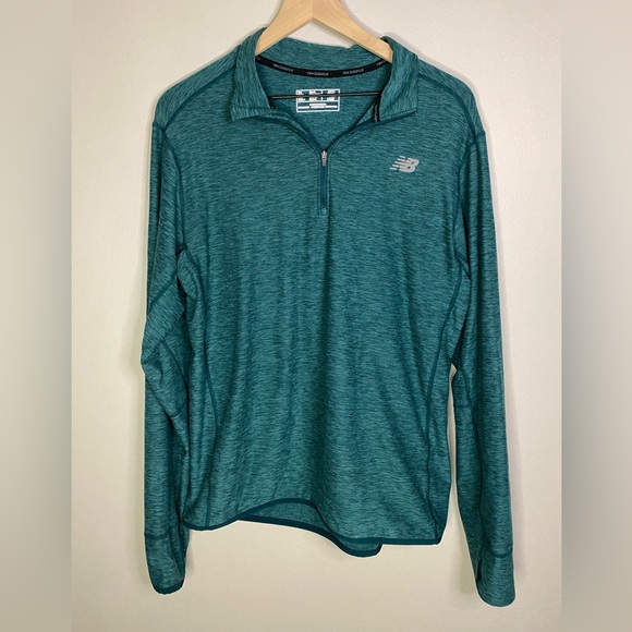 New Balance Other - New Balance Large Quarter Zip Pullover Performance Jacket Teal Green Size L